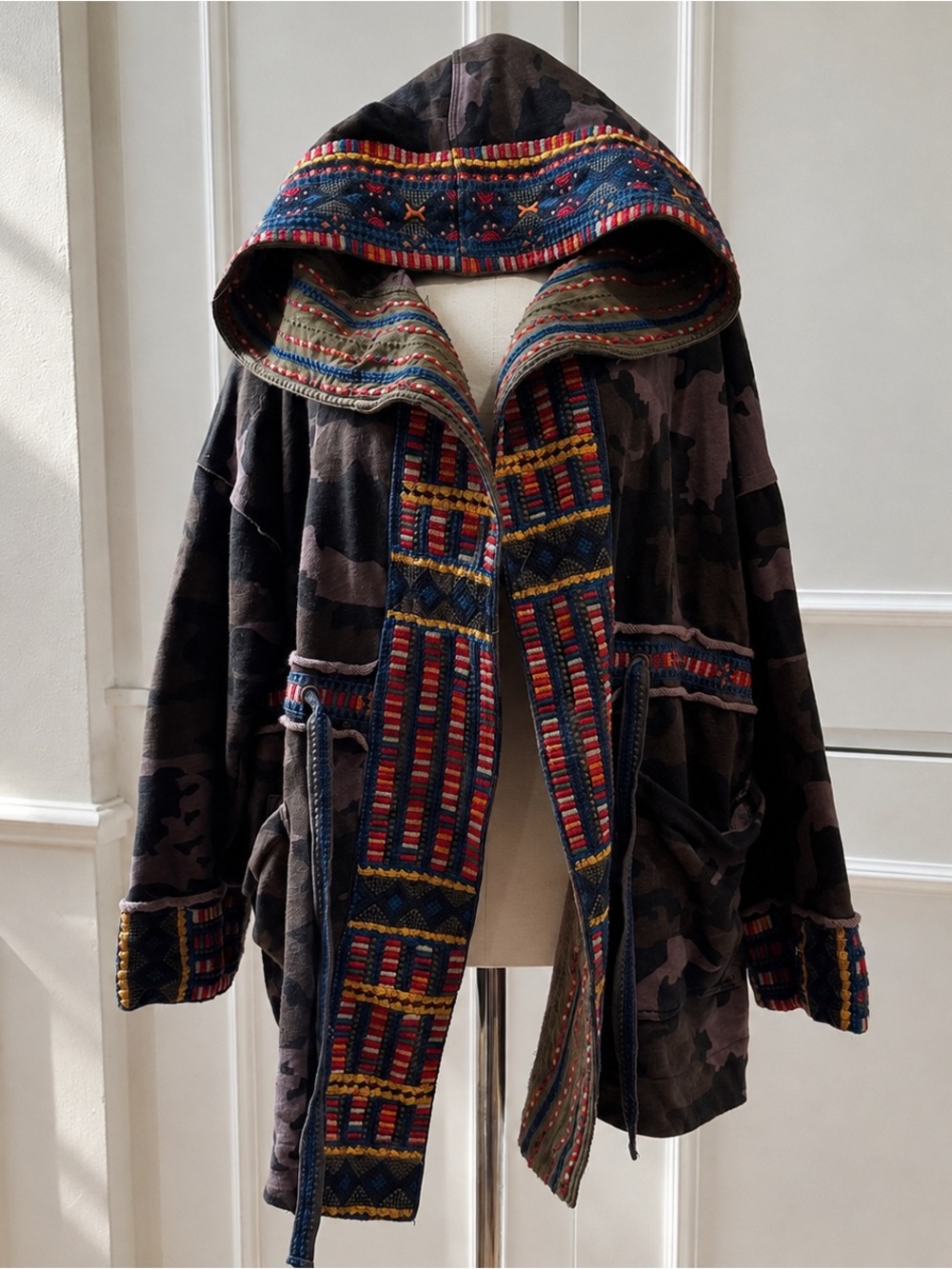 Johnny Was Embroidered TIA Hooded Anorak Coat - Small